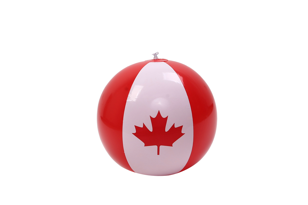 Pelota de playa promocional Canada Maple Leaf