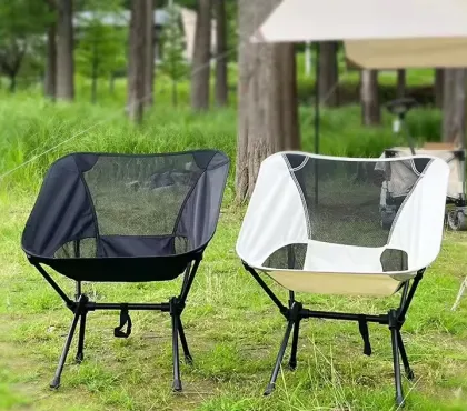 Lightweight Fishing Camping Chair Folding Outdoor Moon Chair with Easy Carry Bag