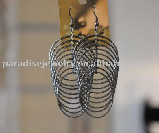 MULTI HOOPES RHINETONE EARRING