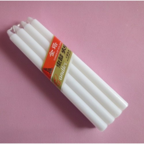 Pure white wax taper stick candle velas bougies