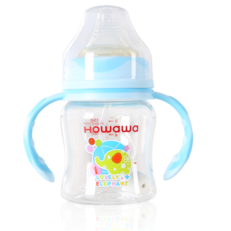 Wide Neck Automated PCTA Feeding Bottles With Handle