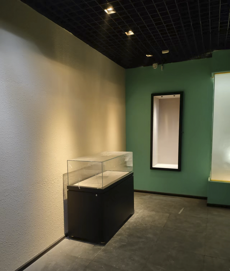 Vitrine en verre du musée du musée du métal personnalisé