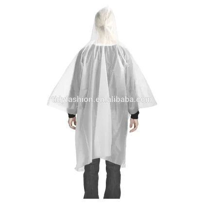 Transparent Emergency Plastc Disposable Raincoat