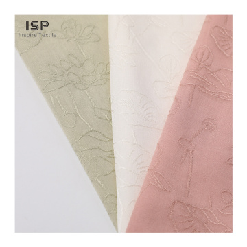 100% Rayon Floral Breathable Jacquard Fabric For Shirts