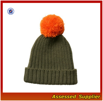 BBH003/ Fashion acrylic knitted bobble hat/ custom bobble hat