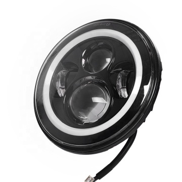 7 Inch Round Driving Truck Lights with White Amber DRL for Jeep Wrangler Offroad Headlights
