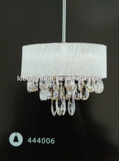 pendant chandelier fabric cord/lamp shade fabric/cylinder fabric hanging light/crystal hanging