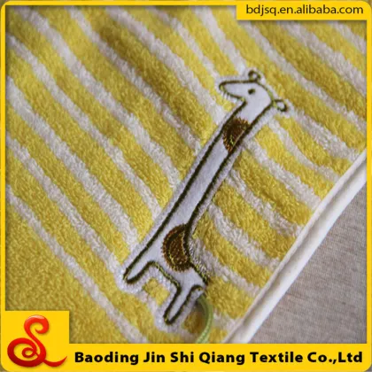 Super Soft Cotton Kids Embroidered Towel, Children Face Towel