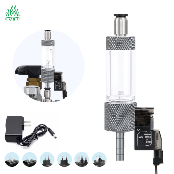 Low Voltage Timer Controlled CO2 Solenoid Valve with Bubble Counter for Pressure Reducing CO2 Systems