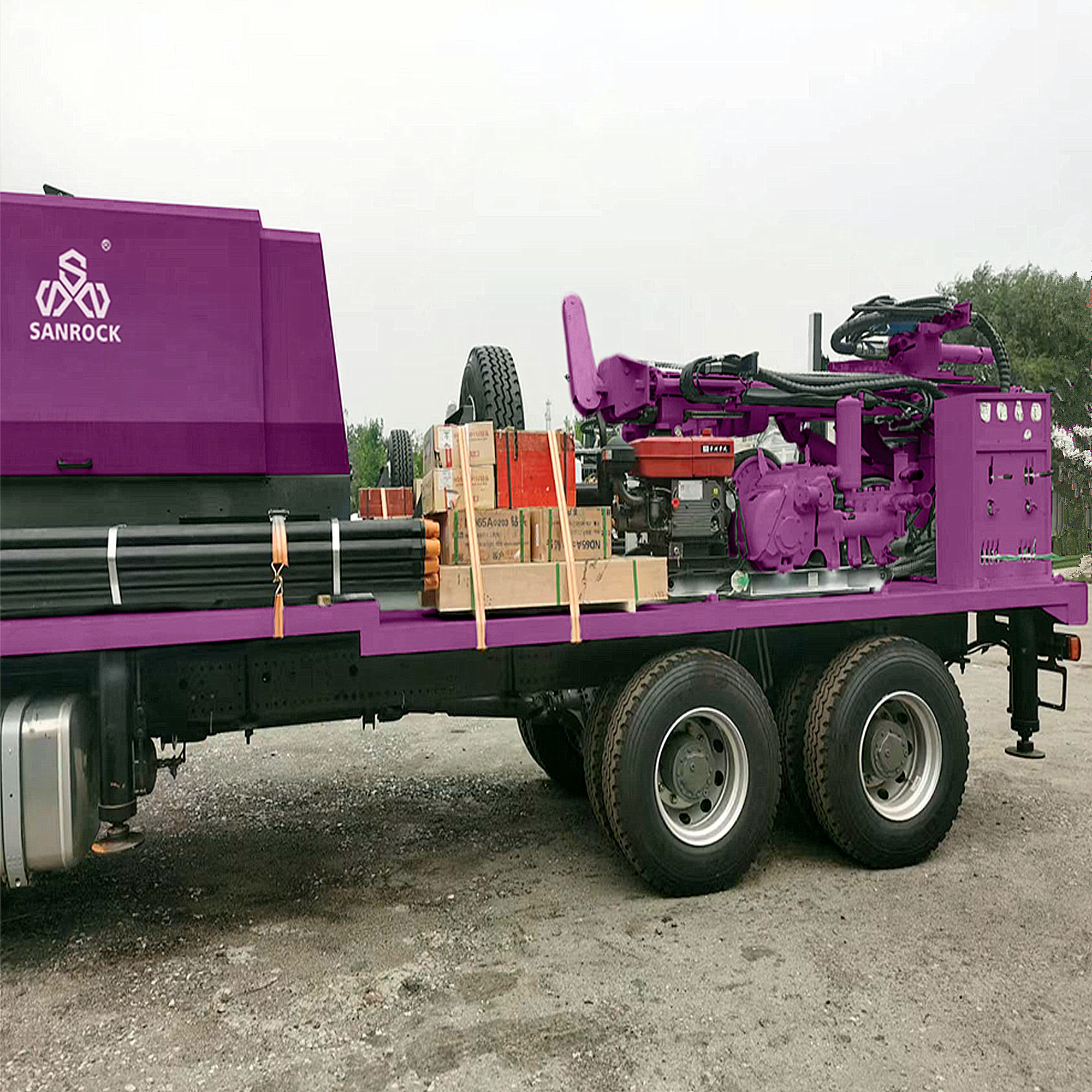 Truck-mounted Water Well Drilling Rig With Mud Pump And Hydraulic Bore ...