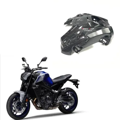 3K Carbon Fiber Motorcycle Body Parts: Headlight Fairing, Front Fairing, and Upper Outer Fairing for Yamaha MT-09 2021 Model