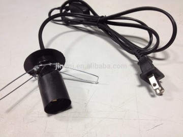American UL standard salt lamp power cord with switch and E12 lamp holder