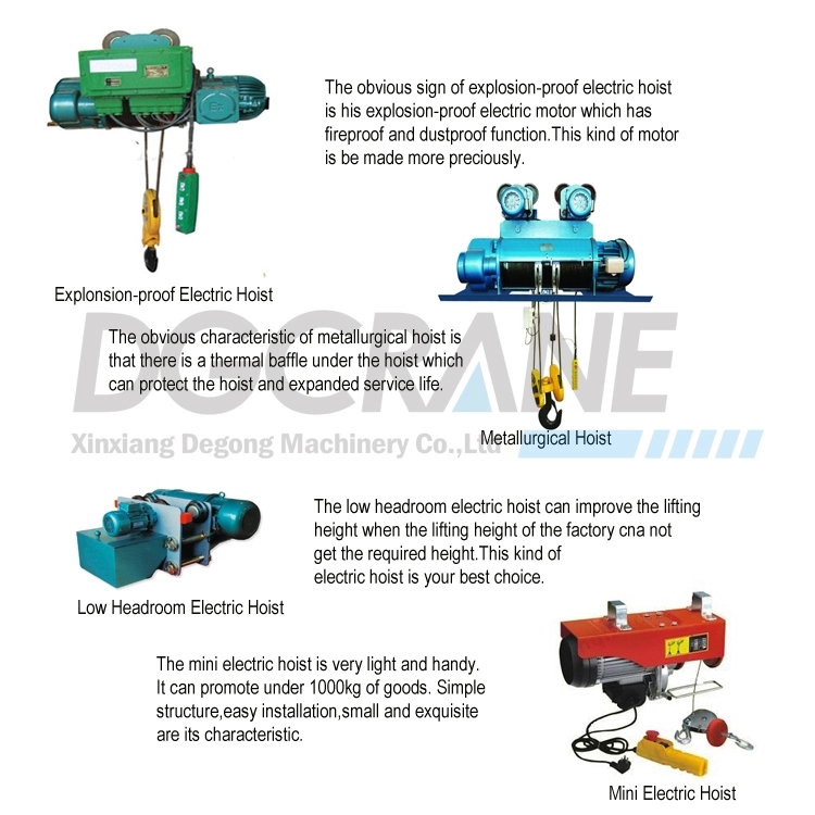 MD type wire rope electric hoist