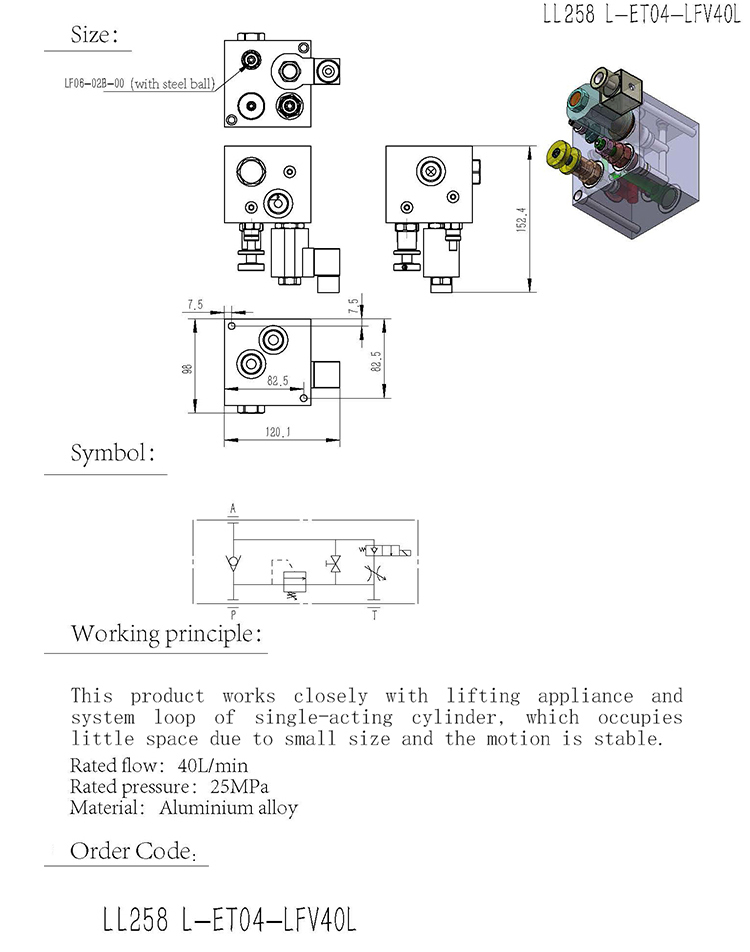 Custom Hydraulic Manifold Block with Cartridge Valve