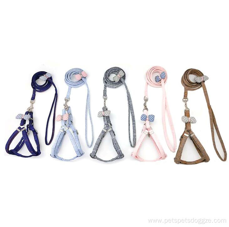 Korean style cute breathable polyester dog harness