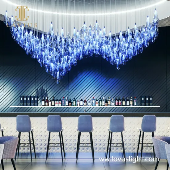 Blue coral shape chandelier bar decoration creative chandelier shopping mall custom project personalized chandelier