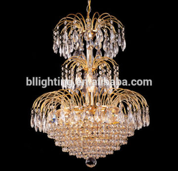 Modern small gold crystal capiz chandelier