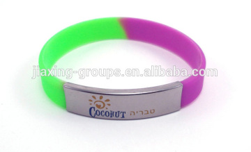 Wholesale custom logo print silicone bracelet usb flash drive