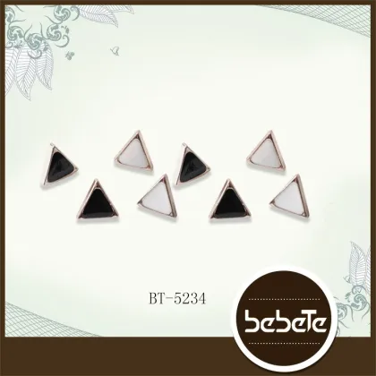 hexagon coat buttons metal stone