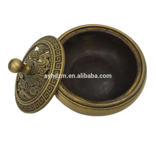 Tibetan Singing Bowl Set Brass plate incense burner indoor sandalwood tea ceremony agarwood mosquito coil box Supplier