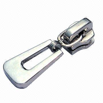 Silver Zipper Slider, Non-lock, Made of Zinc Alloy