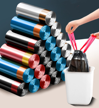 Colorful drawstring Garbage bag
