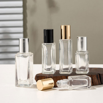 थोक स्पष्ट वर्ग मोटी नीचे इत्र और आवश्यक तेल की बोतलें - 3ml, 5ml, 7ml, 10ml