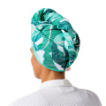 Custom printed microfiber hair towel quick dry