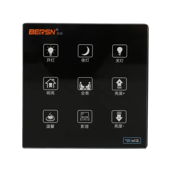 2023 Hottest Multi-Functional Smart WiFi Wall Home Control Touch Panel for Smart Home Lighting (86MM)