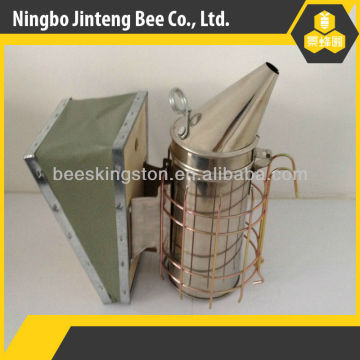 Beekeeping tools stainless steel USA type smoker with leather bellow