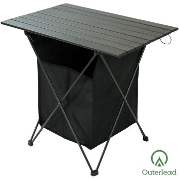 Outlead Lipat Alu Rolling Mini Camping Table w/Storage