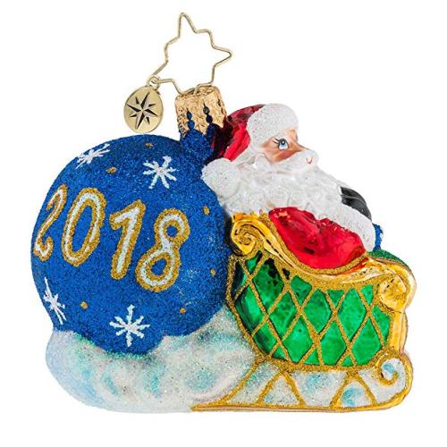 New Year Customized Hand Painted Blown Glass Christmas Ornaments