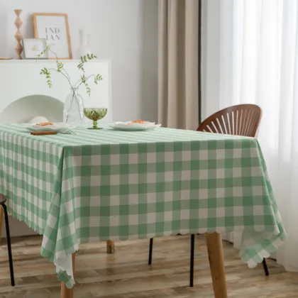 Waterproof Gingham Tablecloth for dining room