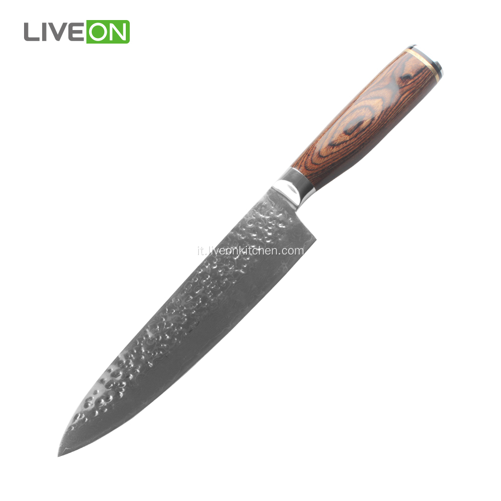 Manico in legno Pakka Coltello Chef da 8 pollici