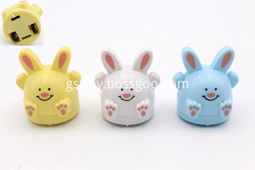 Plastic Pull Back Bunny Cars