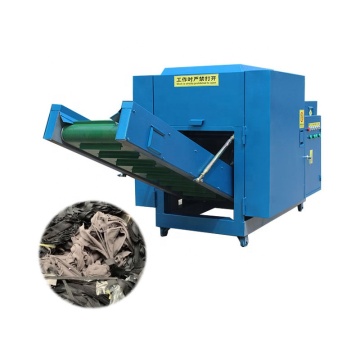 Professional Mobile Textile Shredder with Conveyors for Fishnet and Clothing Waste