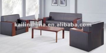 KL-S118 kaln office furniture modern factory direct sell leather office sofa with Green Guard certification