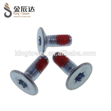 truss head machine screw with vibraseal orange glue