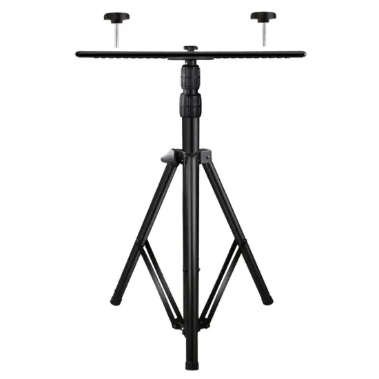 Professional Adjustable Stainless Steel Tripod Work Light Stand for LED Floodlights - 2M Height, Heavy Duty and Mobile