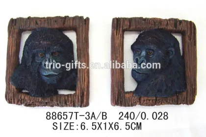 resin chimpanzee gorilla magnet