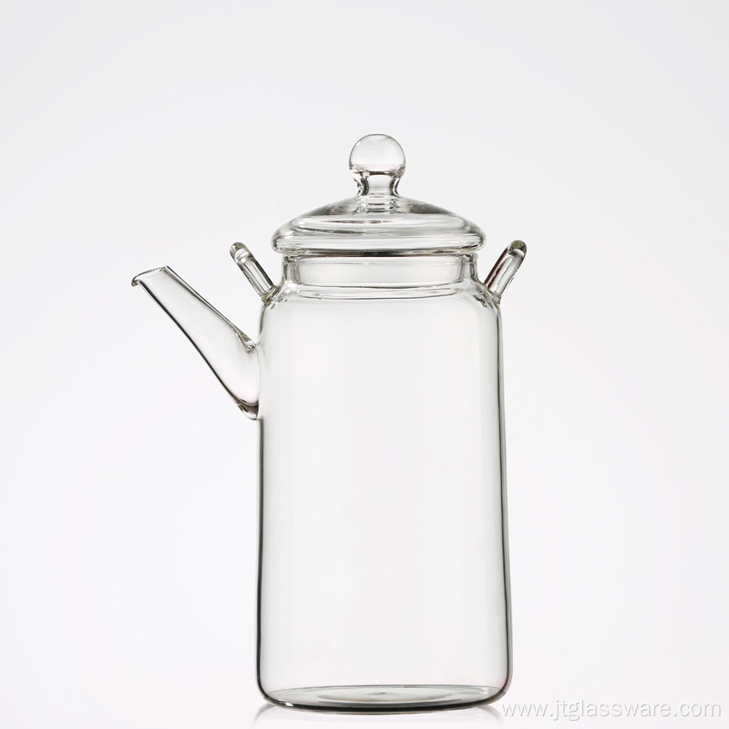 Coffee Tea Leaf Modern Glass Teapot