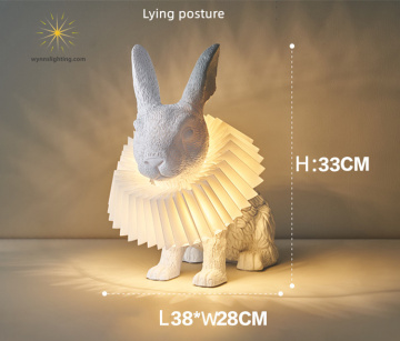 Modern Rabbit Lamp: Fashionable LED Desk Light for Kids' Bedrooms