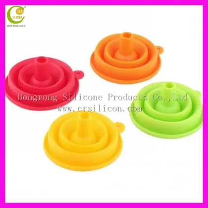 Round Cooking Funnel Wine Hopper Silicone Custom Color Cooking Funnel