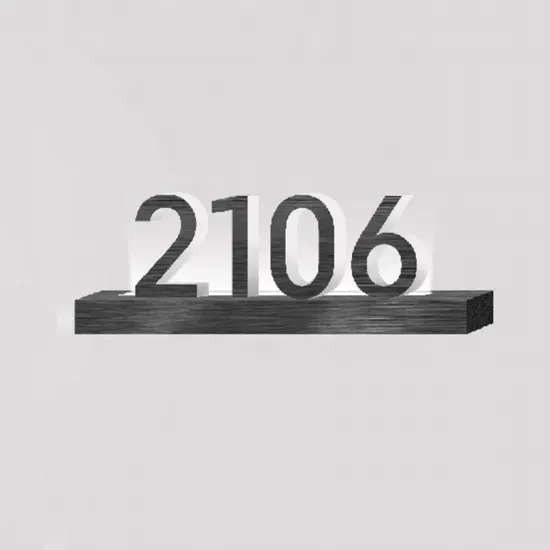Customized LED Light Door Number Plates for Hotels and Offices