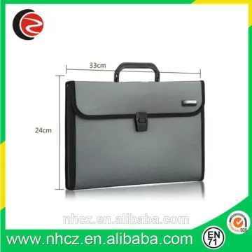 Grey Office A4 Waterproof Document Expanding Bag