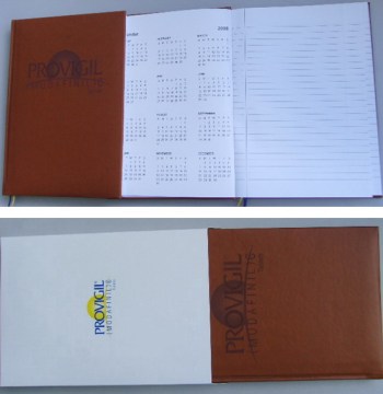 Journal with laser carving
