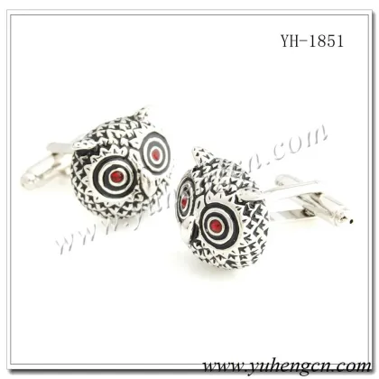 YH-1851 Novelty Owl Animal Cufflinks