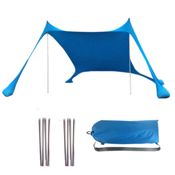 Easy-Build Summer Beach Tent: Outdoor Sun Shelter and Shade Canopy with Carry Bag