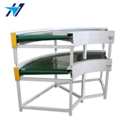 Double layer belt turning machine