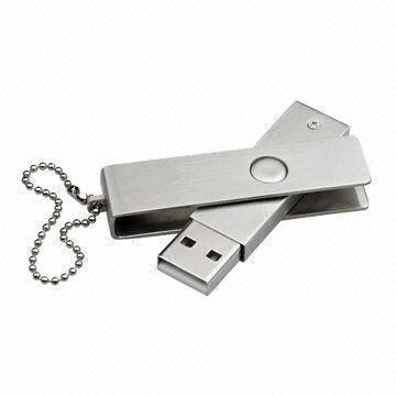 Metal swivel USB stick, customized